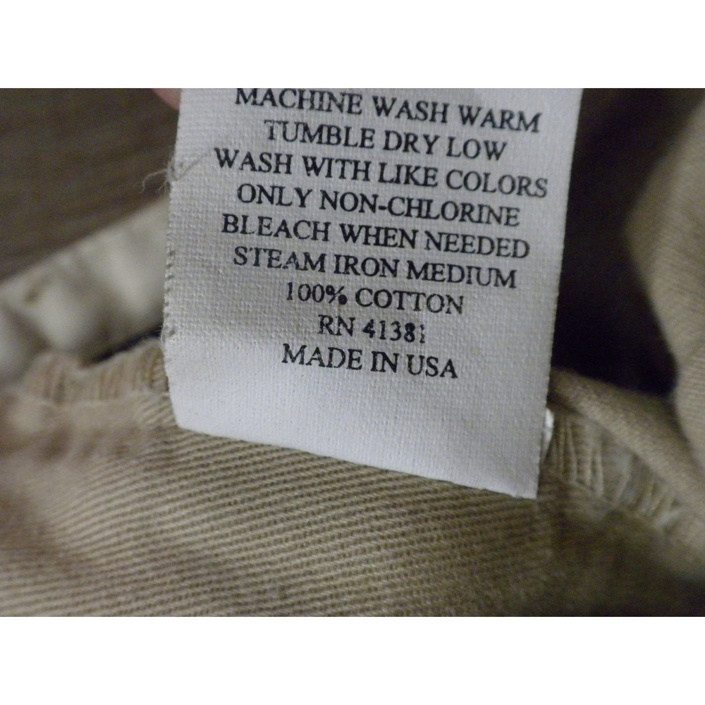 Polo Ralph Lauren Pants Mens 42x30 Beige Hammond Chino Pleated Twill Vintage USA - Picture 7 of 12